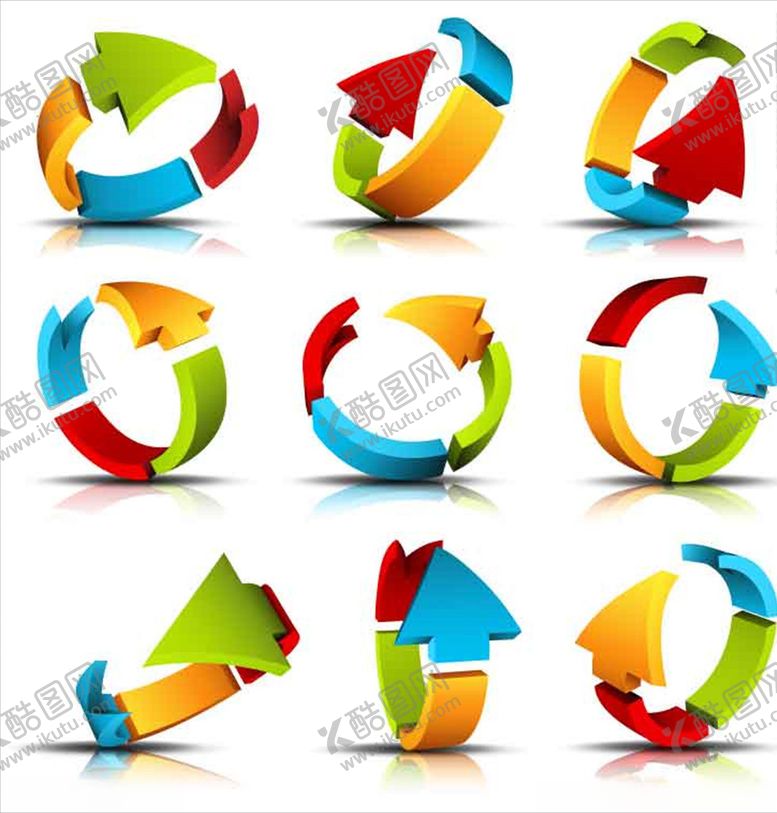 编号：45018010041546554262【酷图网】源文件下载-3D图形立体素材广告设计箭头