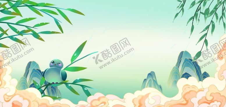 编号：27634204241938112231【酷图网】源文件下载-国潮春日背景