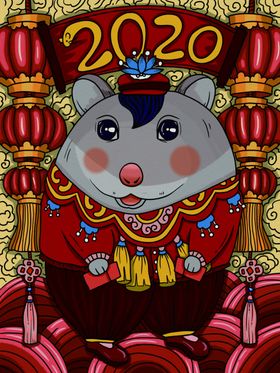 新年国潮插画海报
