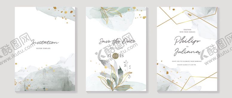 编号：76433704031125332625【酷图网】源文件下载-清新花卉婚礼请柬