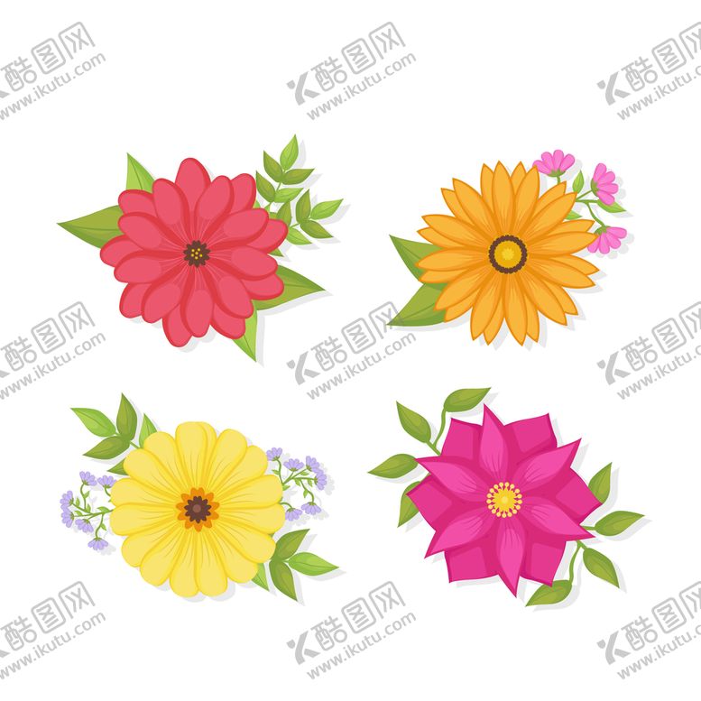 编号：01867309212048183692【酷图网】源文件下载-各种花朵手绘 