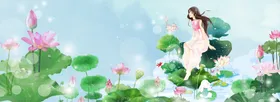 夏天背景超市吊旗季新品上市