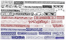 花纹花边传统图案装饰雕花
