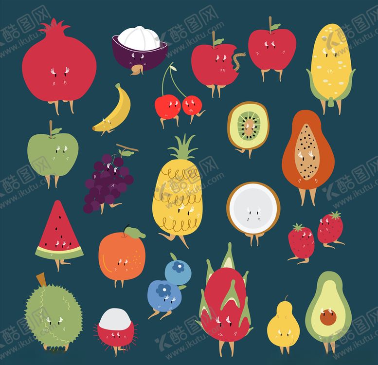 编号：13038110141840063734【酷图网】源文件下载-水果集合