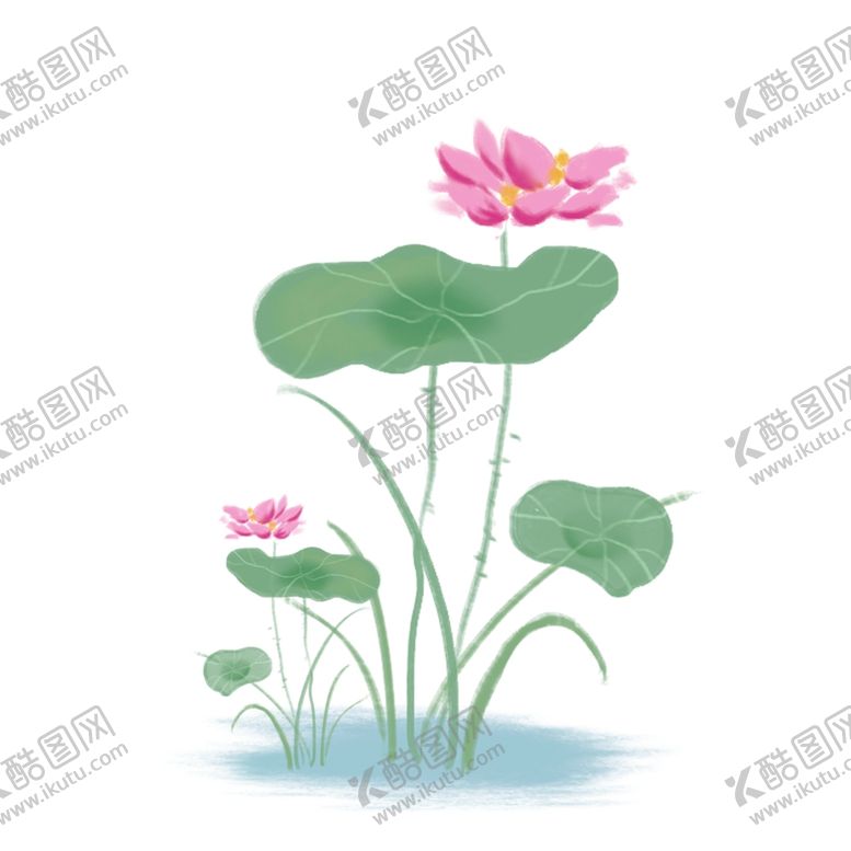 编号：51575406171130337943【酷图网】源文件下载-手绘荷花元素