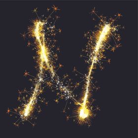 火焰字体金光艺术字设计金星素材