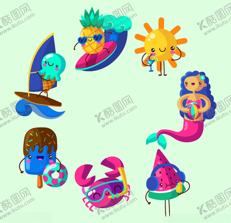 编号：98176206302020134777【酷图网】源文件下载-夏日元素