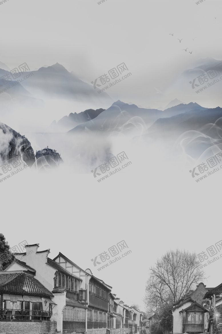编号：30132806280146451469【酷图网】源文件下载-中式民俗古风水墨装饰画