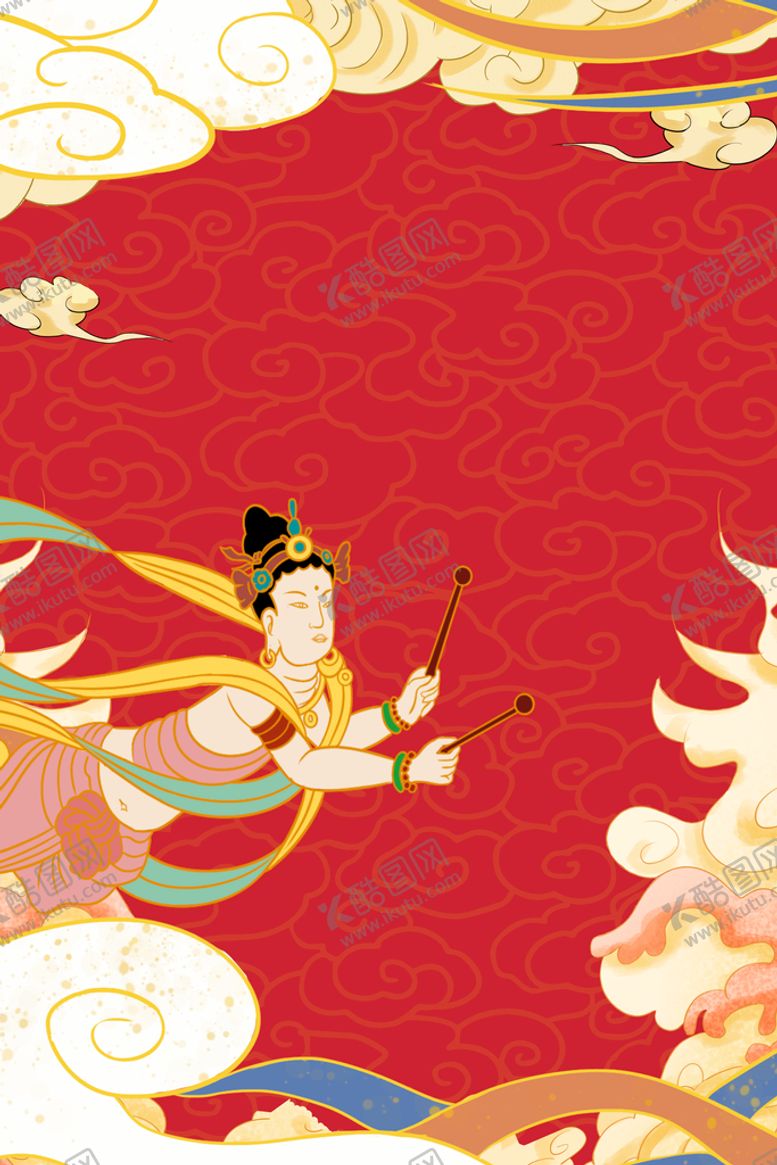 编号：38142709131316306483【酷图网】源文件下载-敦煌飞天
