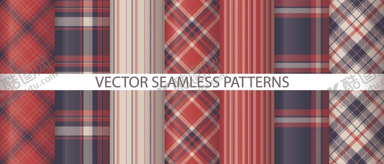 编号：44363409231849022166【酷图网】源文件下载-多样格子图案布料展示