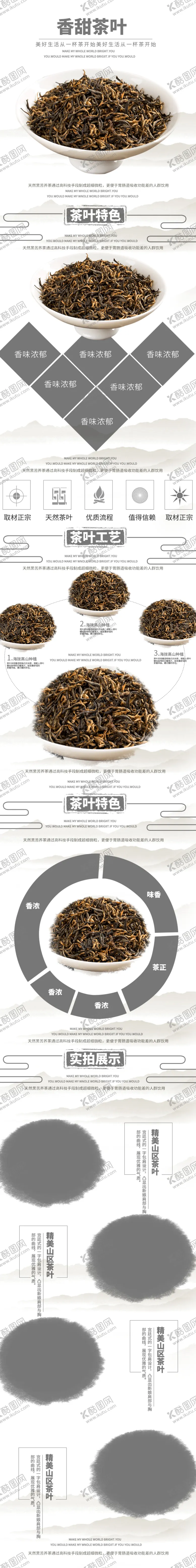 茶叶详情页细节描述海报普洱安溪