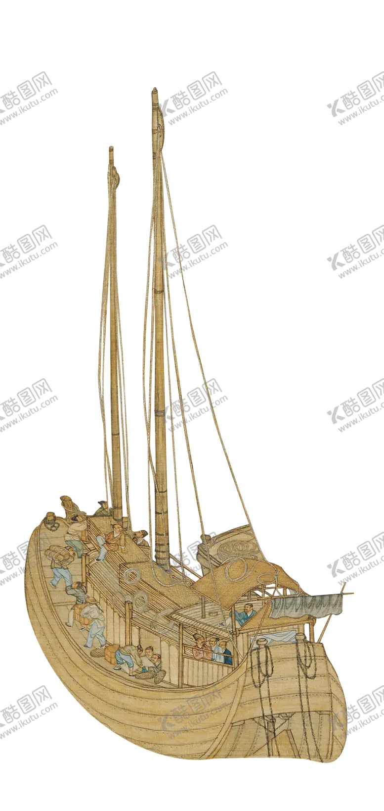 编号：46701702102054461947【酷图网】源文件下载-清明上河图船免抠图png古代