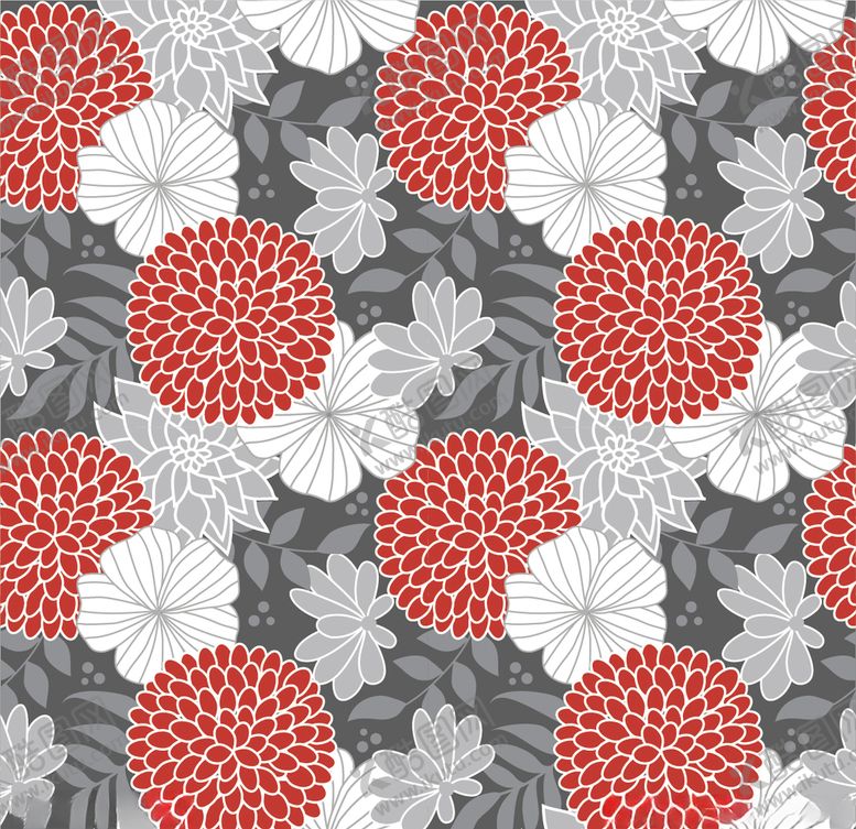 编号：13156109282027337828【酷图网】源文件下载-创意花卉无缝背景