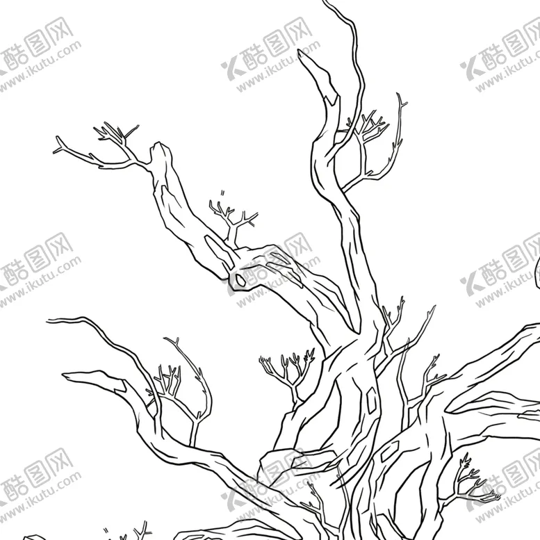 编号：19177905191016146977【酷图网】源文件下载-树木线条元素