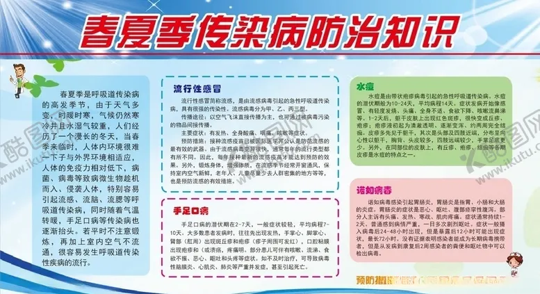 编号：84440306282110337914【酷图网】源文件下载-春夏季传染病防治知识