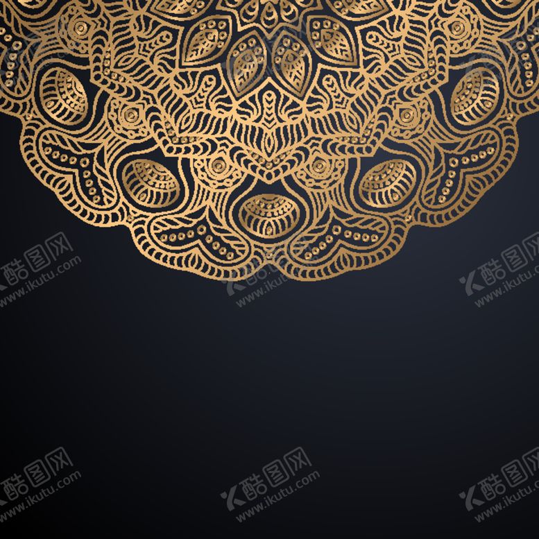 编号：91808101132110459687【酷图网】源文件下载-金色古典花纹 