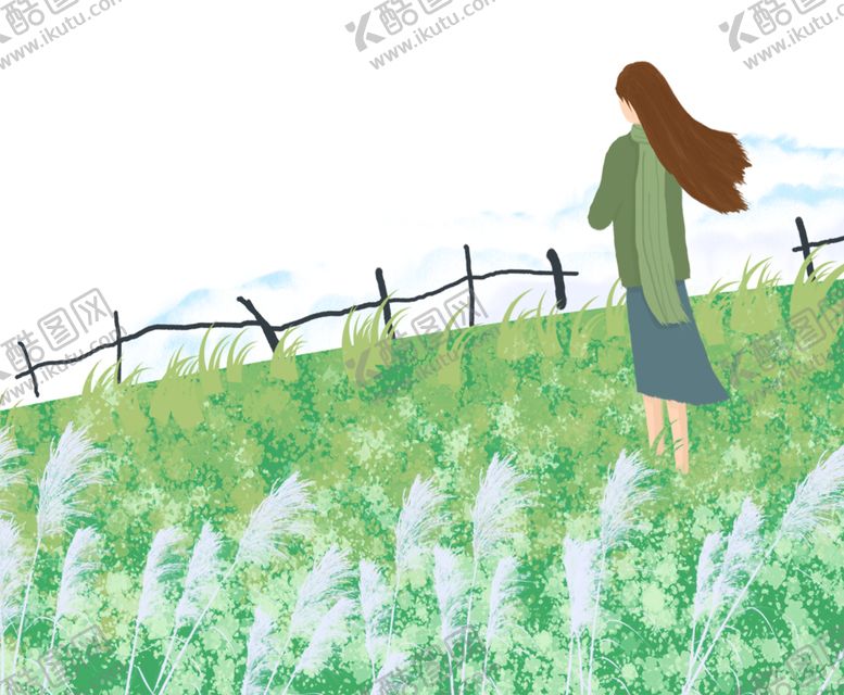 编号：56089109300315011855【酷图网】源文件下载-手绘女孩
