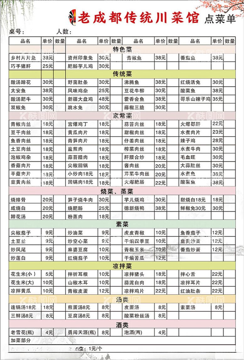 编号：63347712131220305102【酷图网】源文件下载-价目表