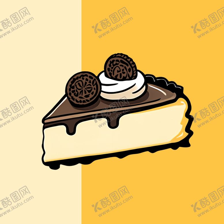 编号：52894802280328245439【酷图网】源文件下载-手绘卡通巧克力饼干芝士蛋糕