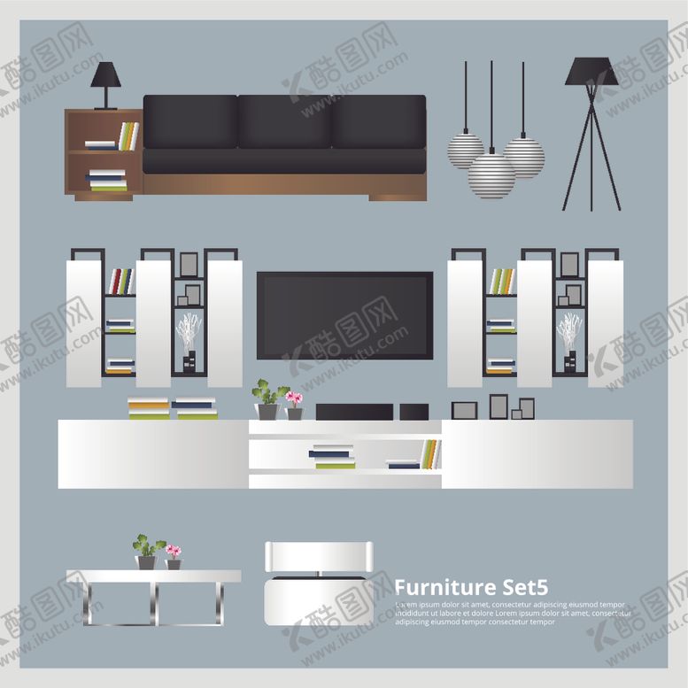 编号：24424210040412435831【酷图网】源文件下载-家具摆设