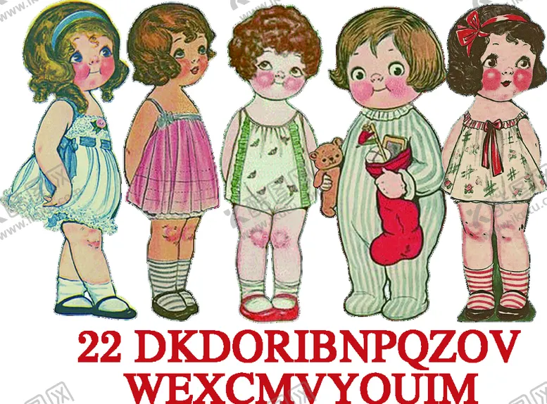 编号：26393110160225227406【酷图网】源文件下载-复古小女孩