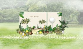 草坪婚礼迎宾展示区