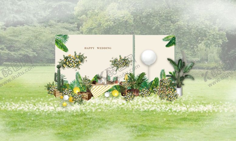 编号：73065409290423147076【酷图网】源文件下载-草坪婚礼展示区设计图