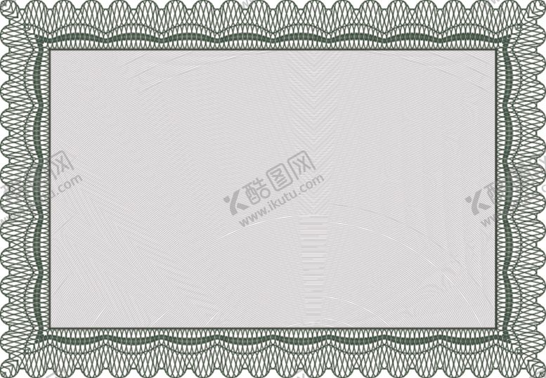编号：62458510280237345445【酷图网】源文件下载-横版证书防伪花纹欧式边框奖状