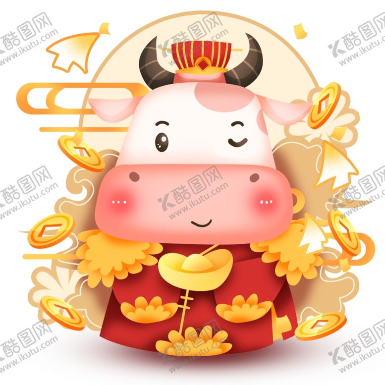 编号：17776905102312502163【酷图网】源文件下载-2021金牛送福牛年
