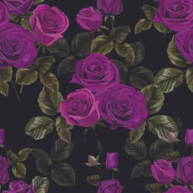 叶子花卉无缝图案