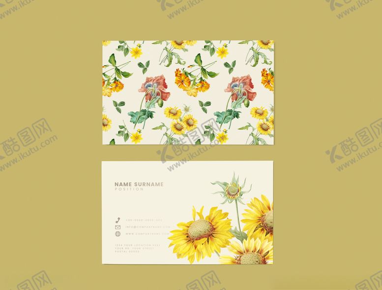 编号：76974209251220184188【酷图网】源文件下载-花店名片