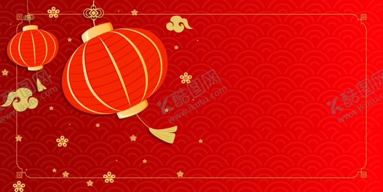 编号：44576707130409024107【酷图网】源文件下载-红色灯笼复古活动宣传背景素材
