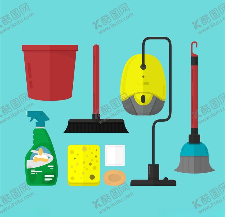 编号：83600407141304164944【酷图网】源文件下载-矢量清洁用品素材