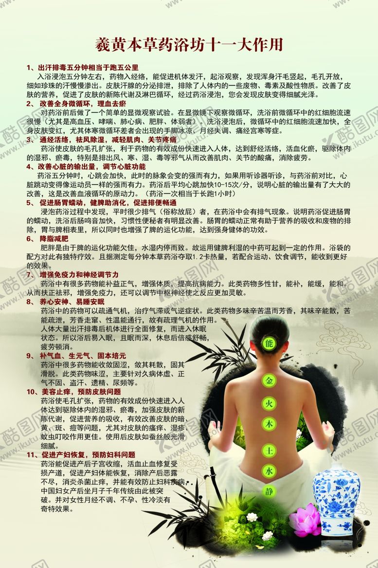编号：32093510310909008586【酷图网】源文件下载-羲黄本草药浴坊十一大作用