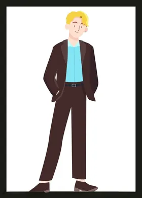 手绘男人男孩卡通动画动画