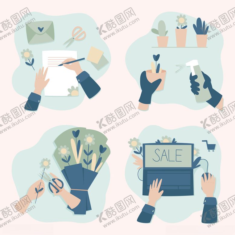 编号：88513911021500107624【酷图网】源文件下载-创意手工与数字工作场景