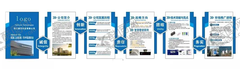 编号：53591505242041519992【酷图网】源文件下载-蓝色企业文化墙