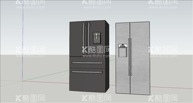 编号：10240012030908167912【酷图网】源文件下载-冰箱模型