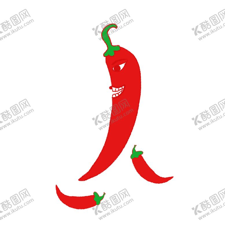 编号：53553410170224555430【酷图网】源文件下载-卡通辣椒插画