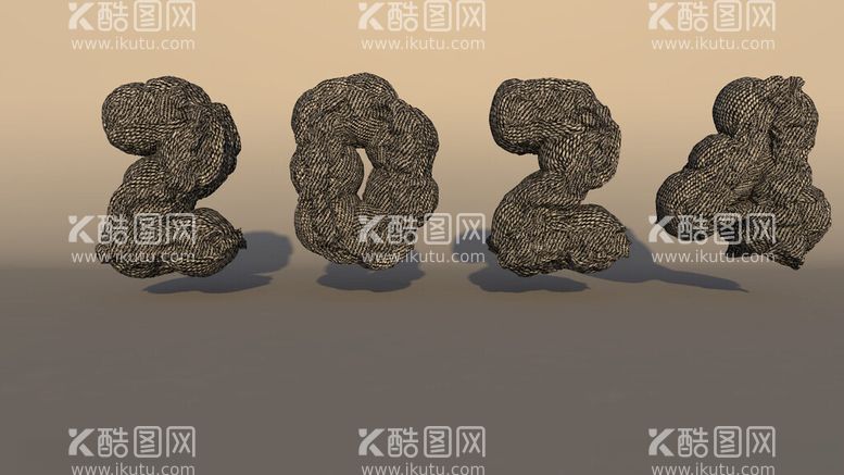 编号：87304311281249323582【酷图网】源文件下载-2024布料立体字