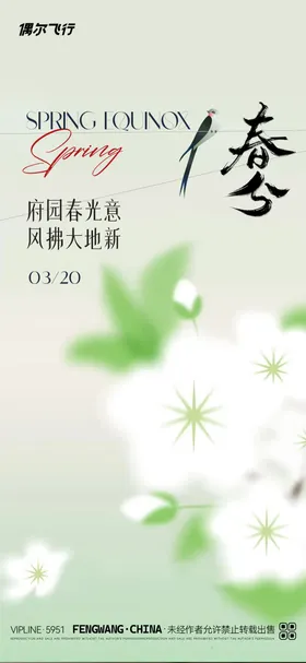 春分节气海报花卉天唯美