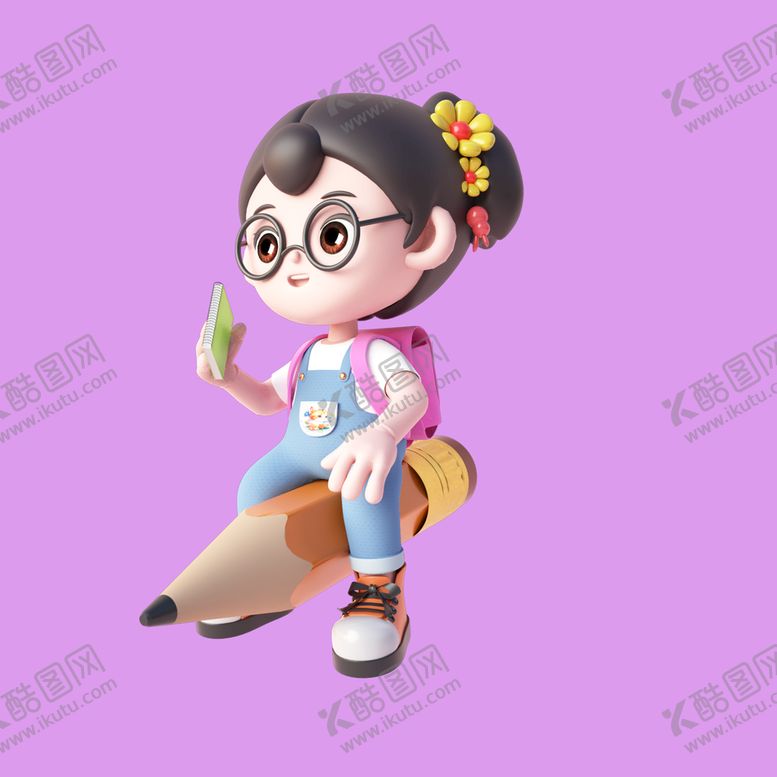编号：76925109190522408402【酷图网】源文件下载-3D动画女孩