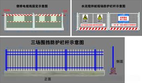 三场围挡防护栏杆示意图