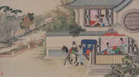红楼梦场景精美工笔画