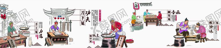 编号：61824910100047227564【酷图网】源文件下载-重庆小面墙画