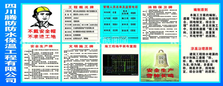 编号：20868511111614227867【酷图网】源文件下载-工地五牌一图