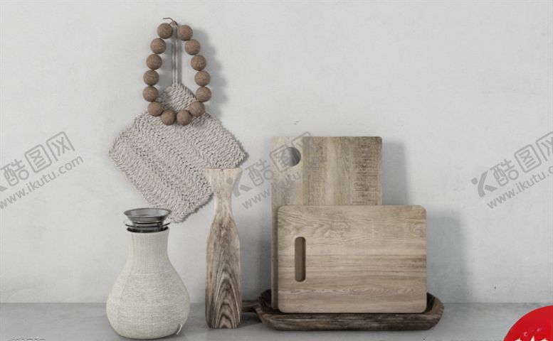 编号：73904409252349461517【酷图网】源文件下载-C4D模型实木切菜板去味手串