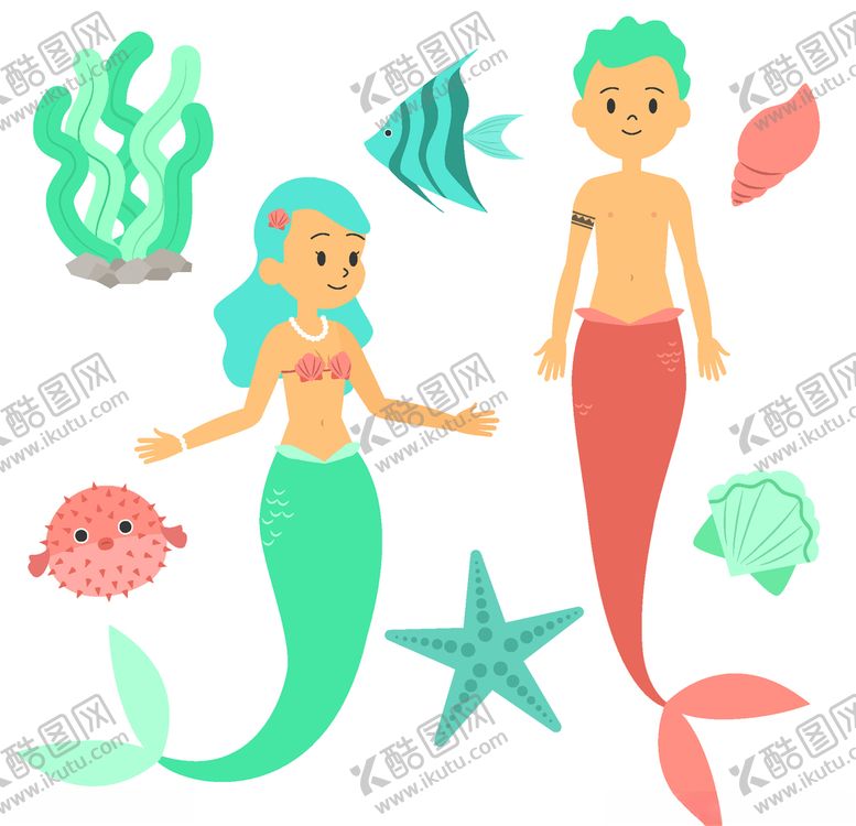 编号：64891110171555207434【酷图网】源文件下载-美人鱼