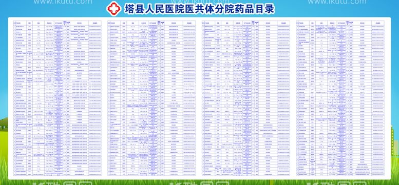 编号：28640311251411182543【酷图网】源文件下载-人民医院医共体分院药品目录