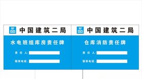 水电班组责任牌加仓库消防责任牌